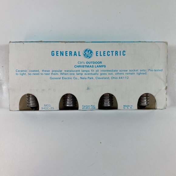 Vintage General Electric C9 Outdoor Christmas Light Bulbs Yellow Ceramic 16ct 4" - Picture 8 of 9